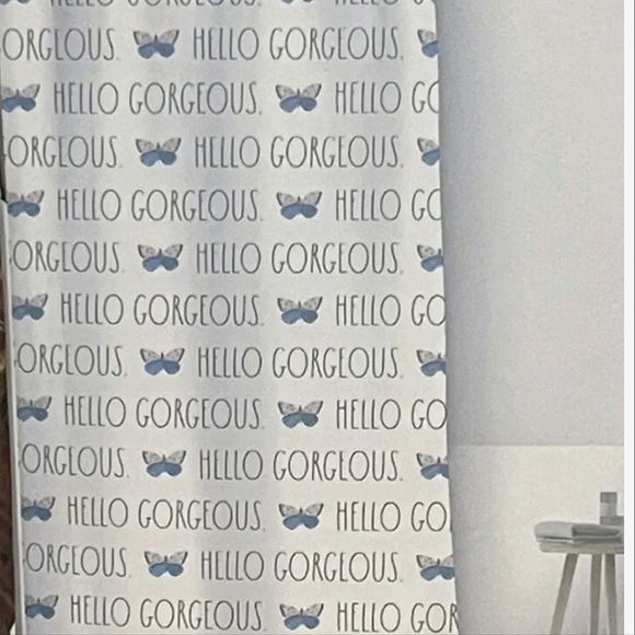 Rae Dunn Hello Gorgeous Shower Curtain Liner - Picture 1 of 5